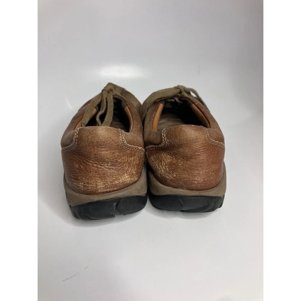 KEEN Presidio Walking Shoes Women 11 Brown Fair Leather Lace Up 1011401